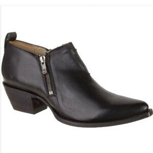 Frye Sacha Moto Booties Black Size 8